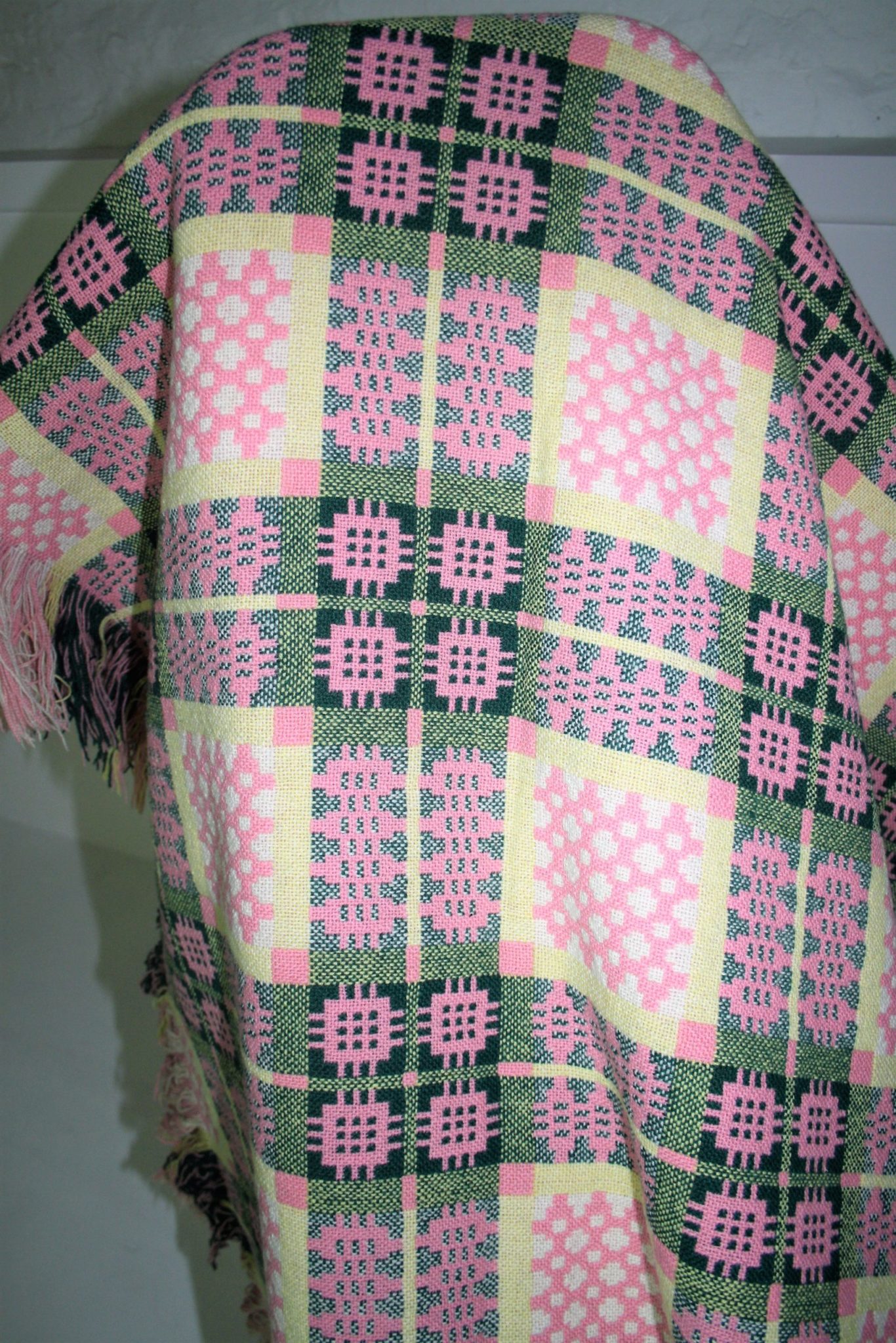 Welsh Tapestry Blanket Pink Greencore Design