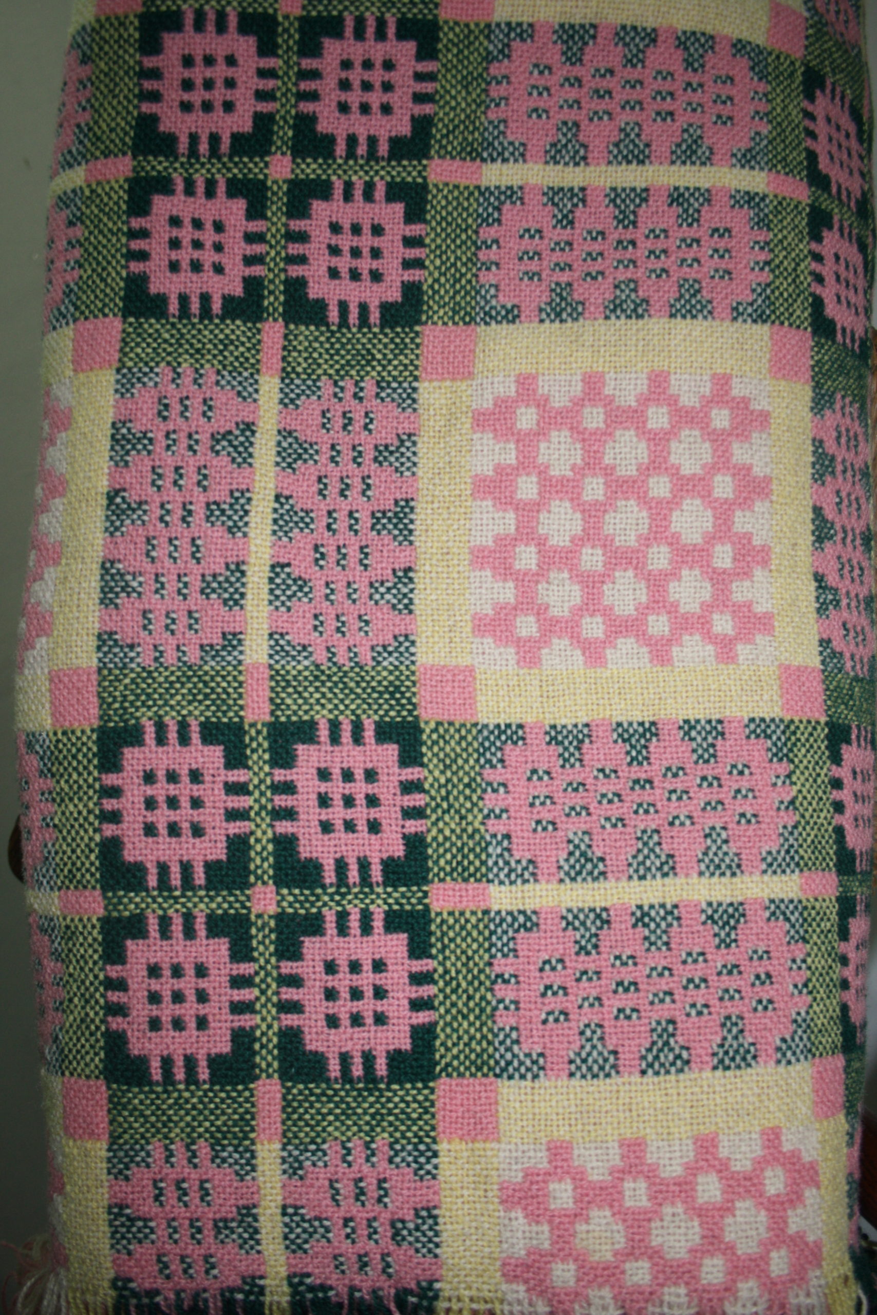 Welsh Tapestry Blanket Pink Greencore Design