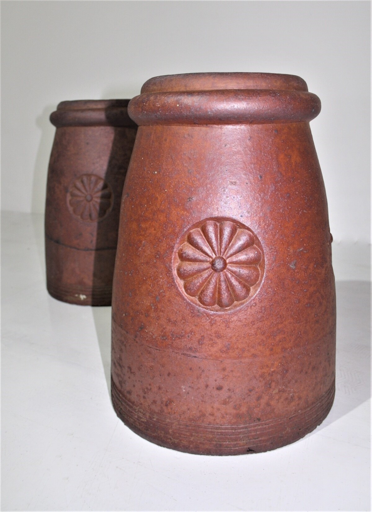 Salt Glazed Chimney Pot - Pair