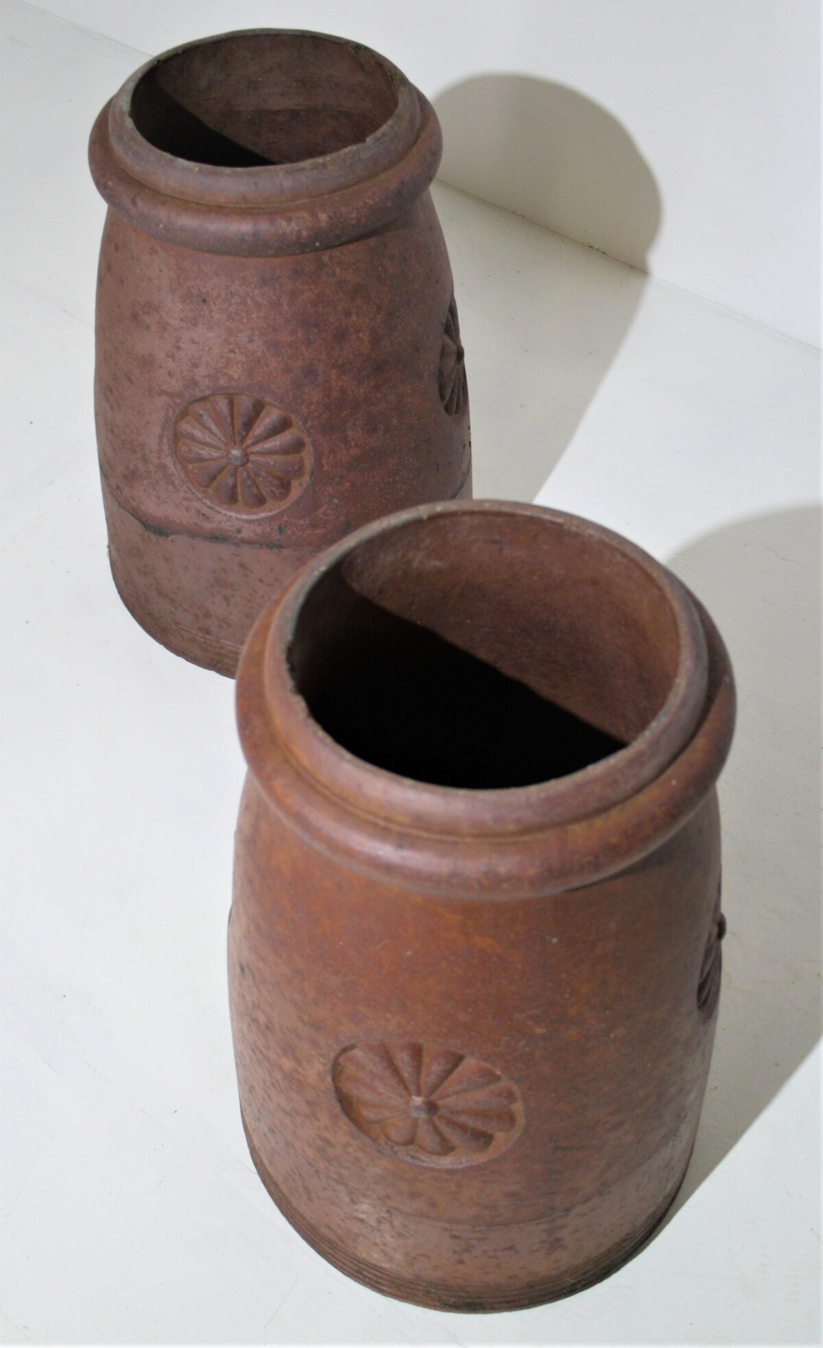 Salt Glazed Chimney Pot - Pair - Image 3