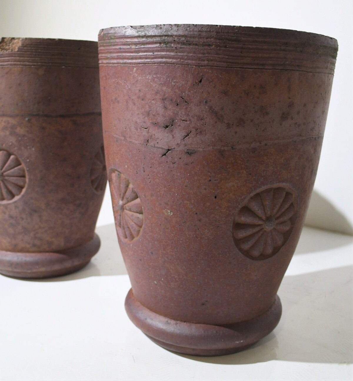 Salt Glazed Chimney Pot - Pair - Image 9