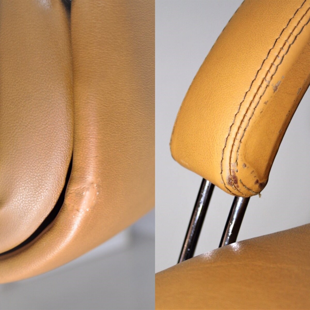 Tan Leather Chairs - Pair - Image 9