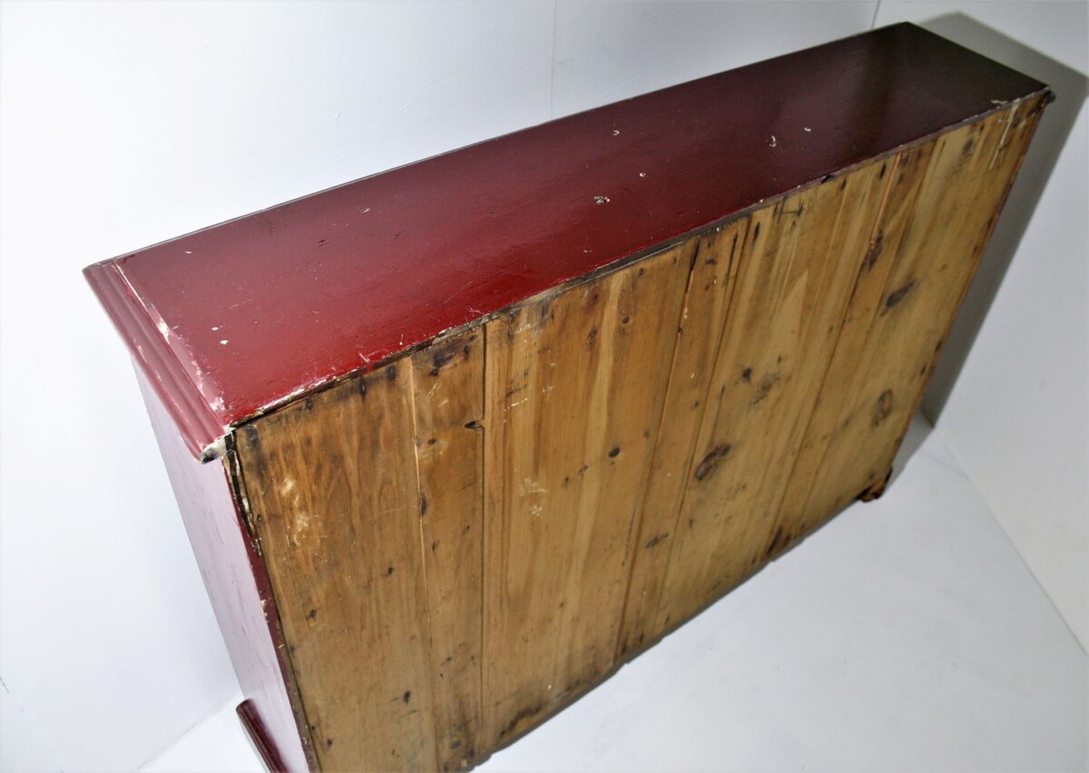 Old Painted Pine Bookcase - Image 9