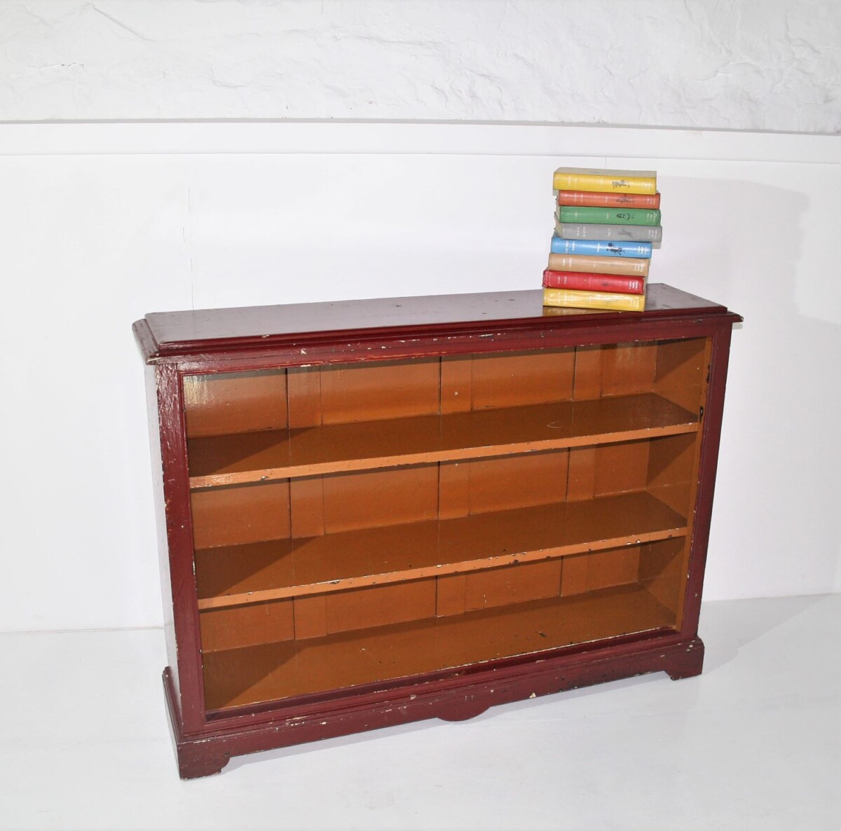 Old Painted Pine Bookcase - Image 10