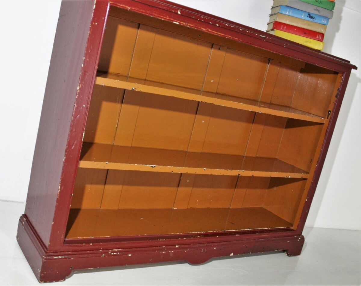 Old Painted Pine Bookcase - Image 2