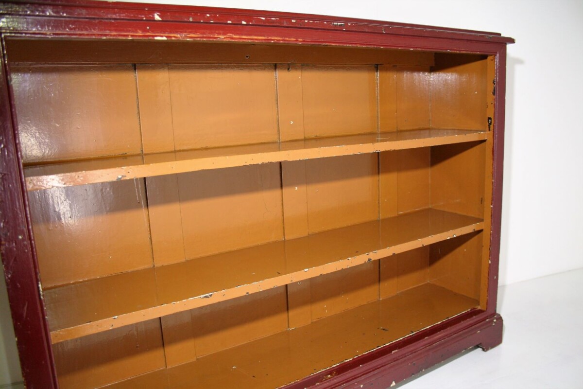 Old Painted Pine Bookcase - Image 8