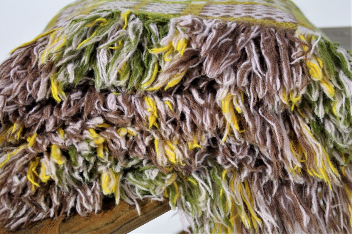 Welsh Tapestry Blanket - Lilac & Greens - Image 9