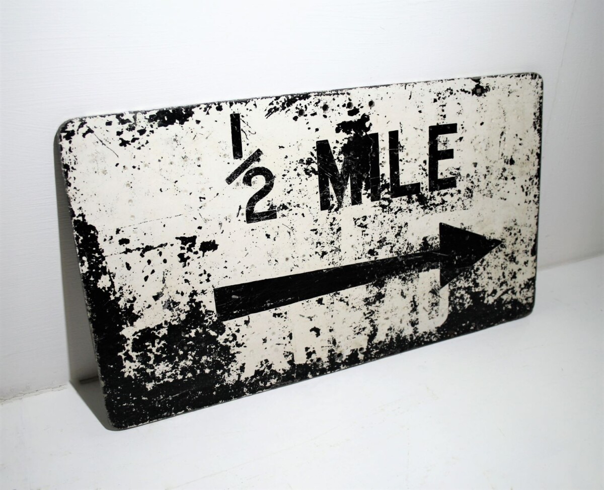 One Way Sign | Double Sided 1930s Industrial - Image 5