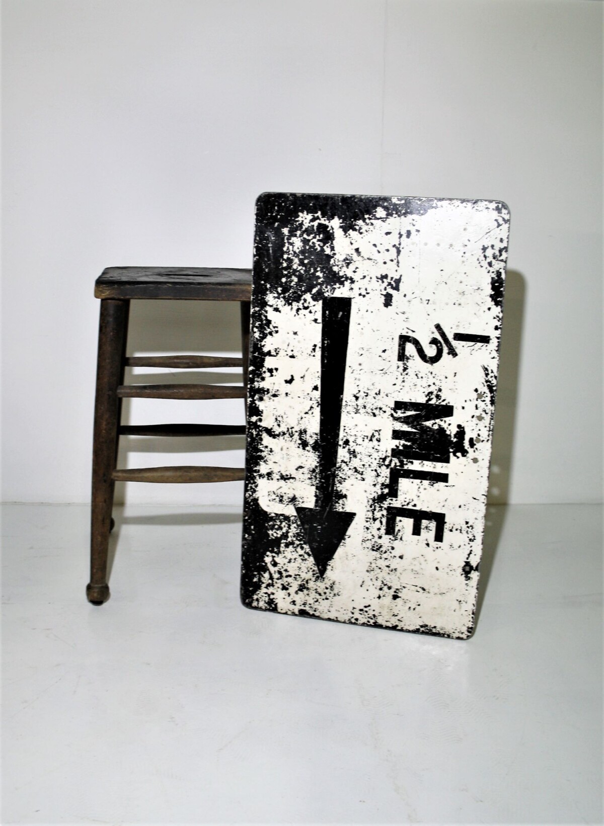 One Way Sign | Double Sided 1930s Industrial - Image 2