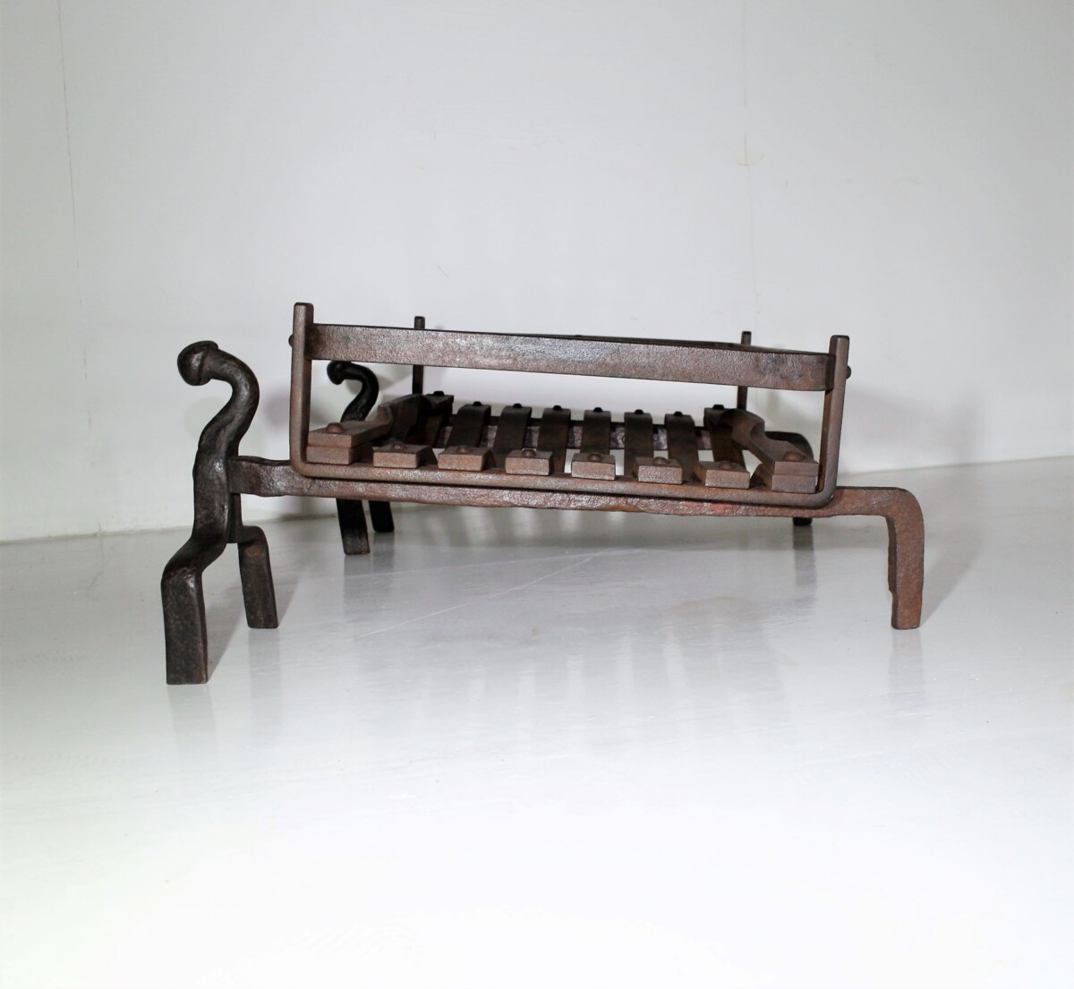 Blacksmith Made Fire Dogs & Basket - Image 7