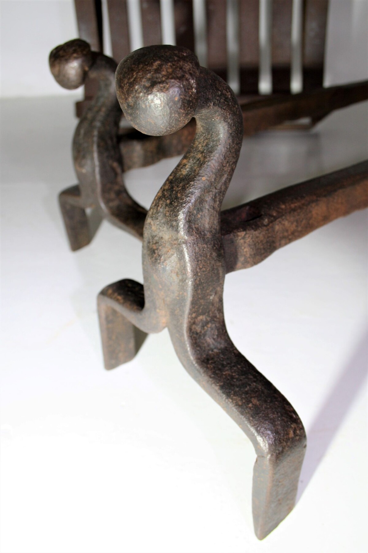 Blacksmith Made Fire Dogs & Basket - Image 6