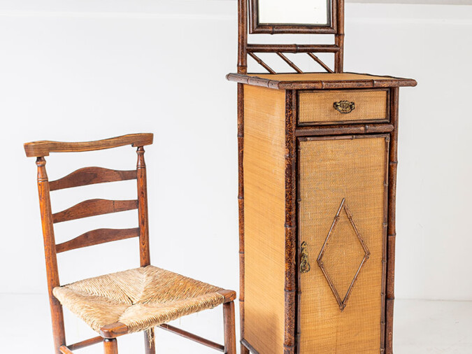 Victorian Bamboo Washstand - By Dickins & Son London