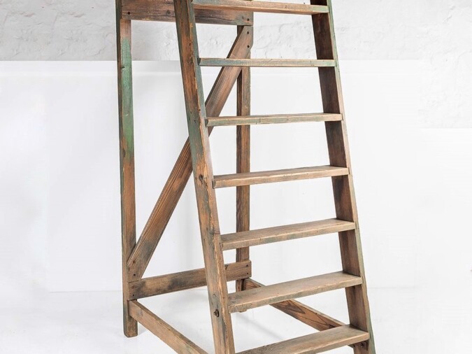 Old Wooden Shop Steps