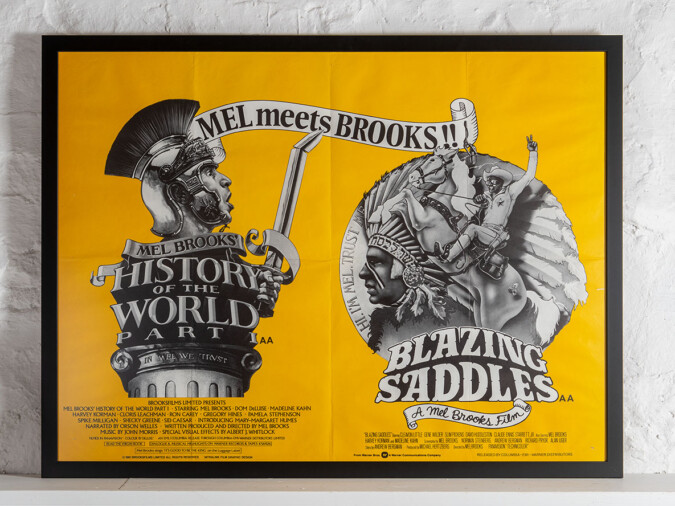 ORIGINAL MOVIE POSTER BLAZING SADDLES...MEL BROOKS