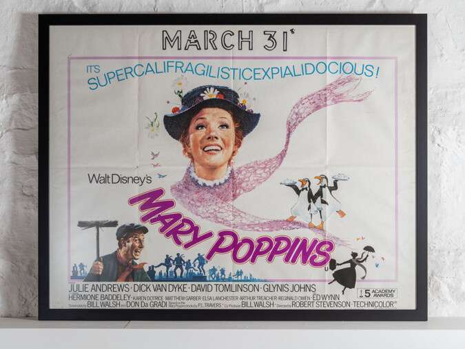 Mary Poppins Original British Cinema Poster 1970s