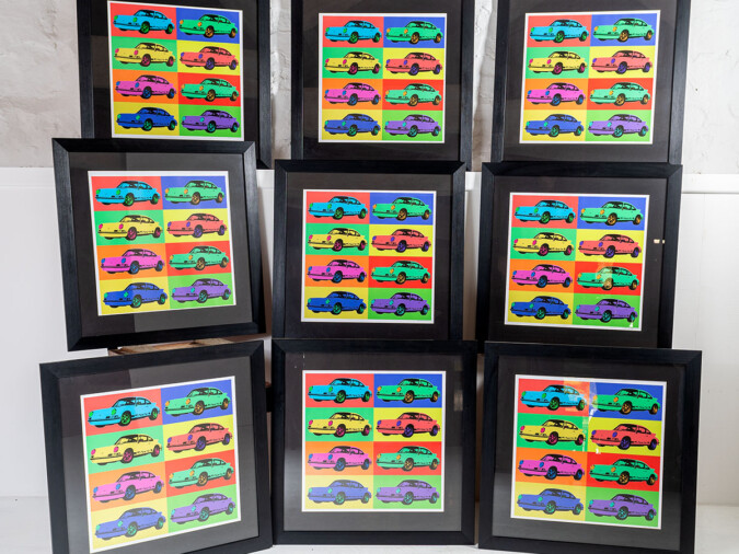 Porsche 911 RS 1973 Pop Art Print in the manner of Andy Warhol