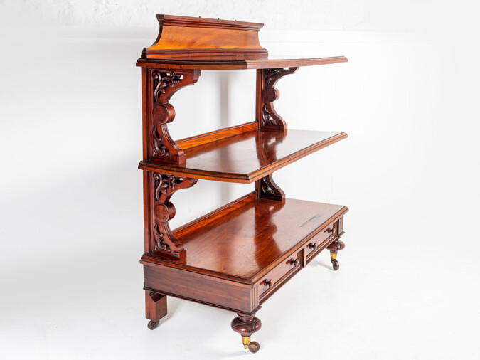 Antique Mahogany Three Tier Buffet Table Circa.1860