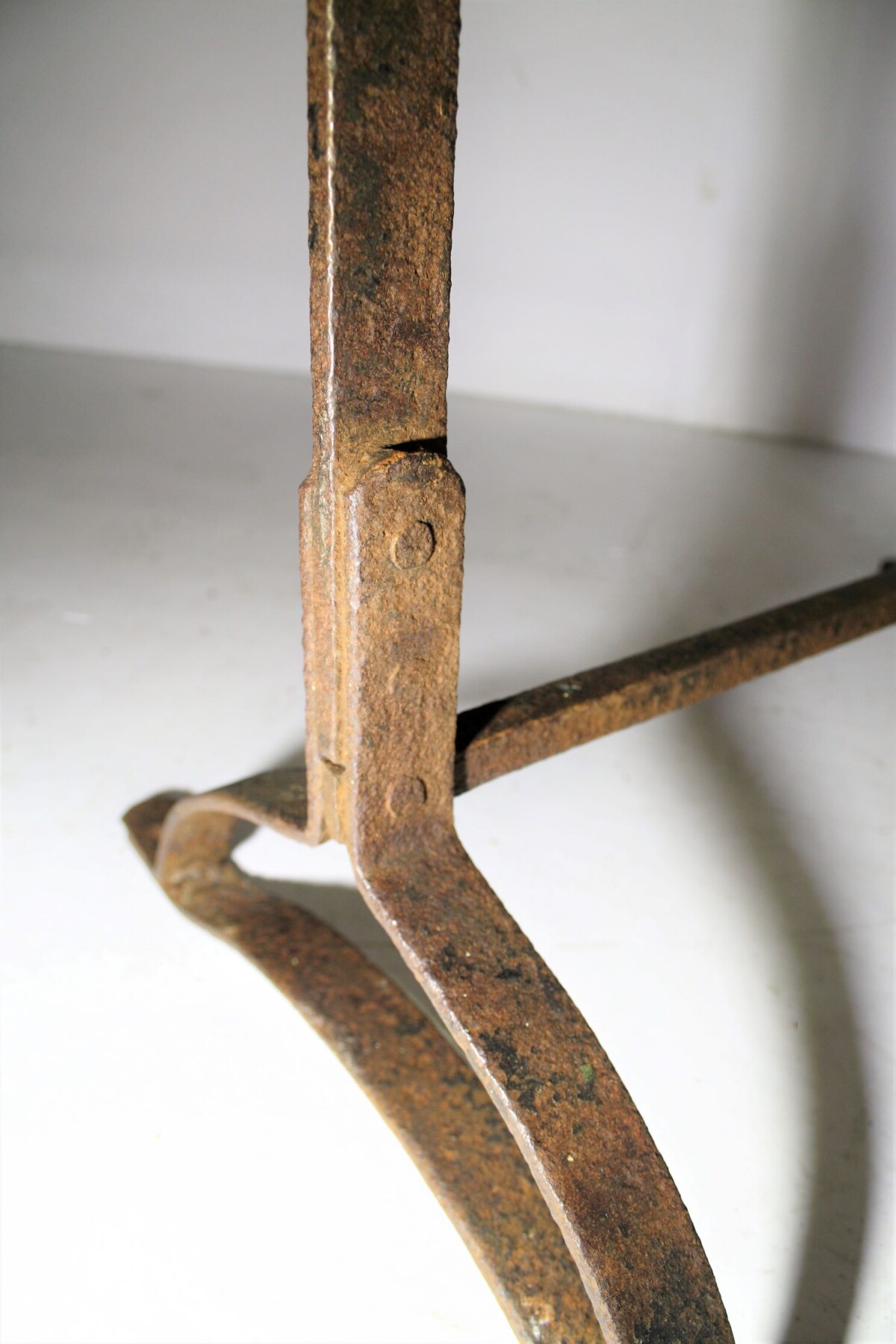 Victorian Wrought Iron Rivetted Trestles - Pair - Image 2