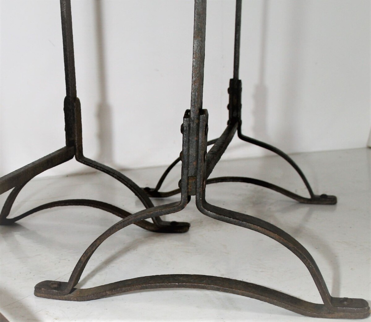 Victorian Wrought Iron Rivetted Trestles - Pair - Image 8
