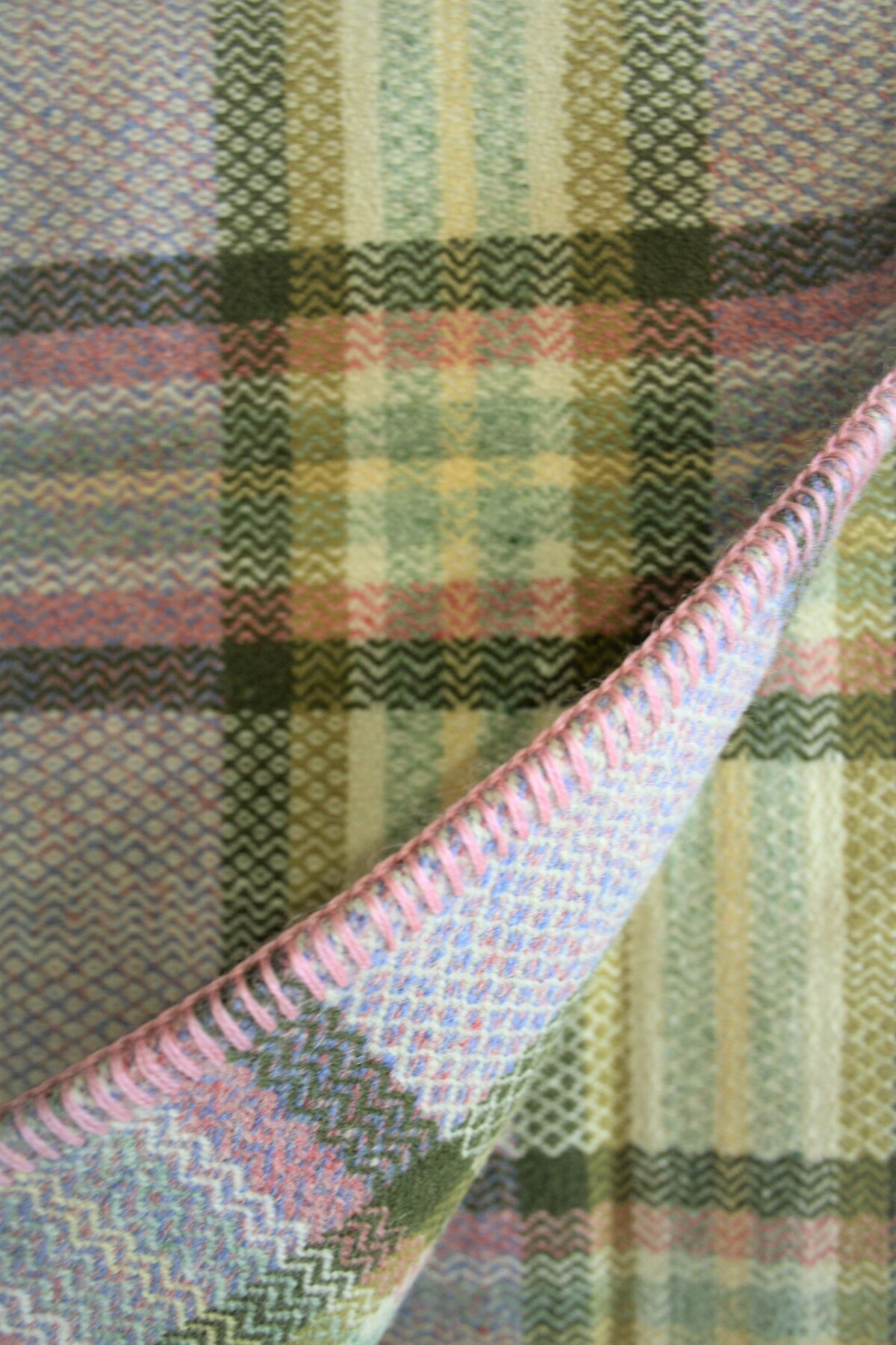 Cwmgwili Welsh Wool Blanket - Purple Greens - Image 8