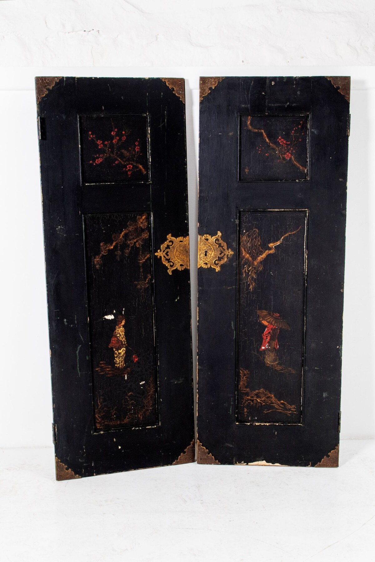 Old Hand Painted Chinese Doors - Image 2
