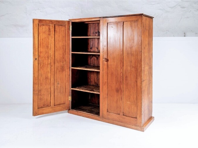 Large Old Pine Cupboard