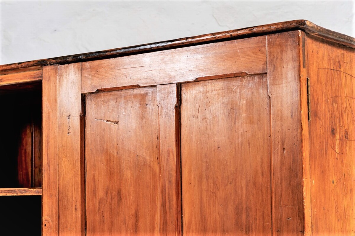 Large Old Pine Cupboard - Image 10