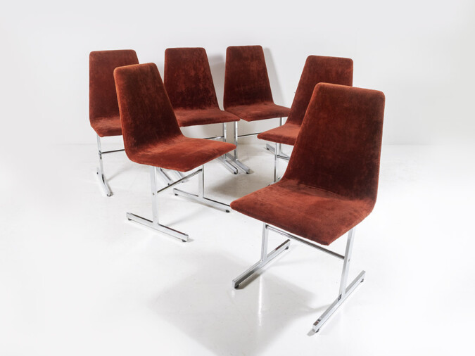 Six Pieff 'Lisse' Dining Chairs