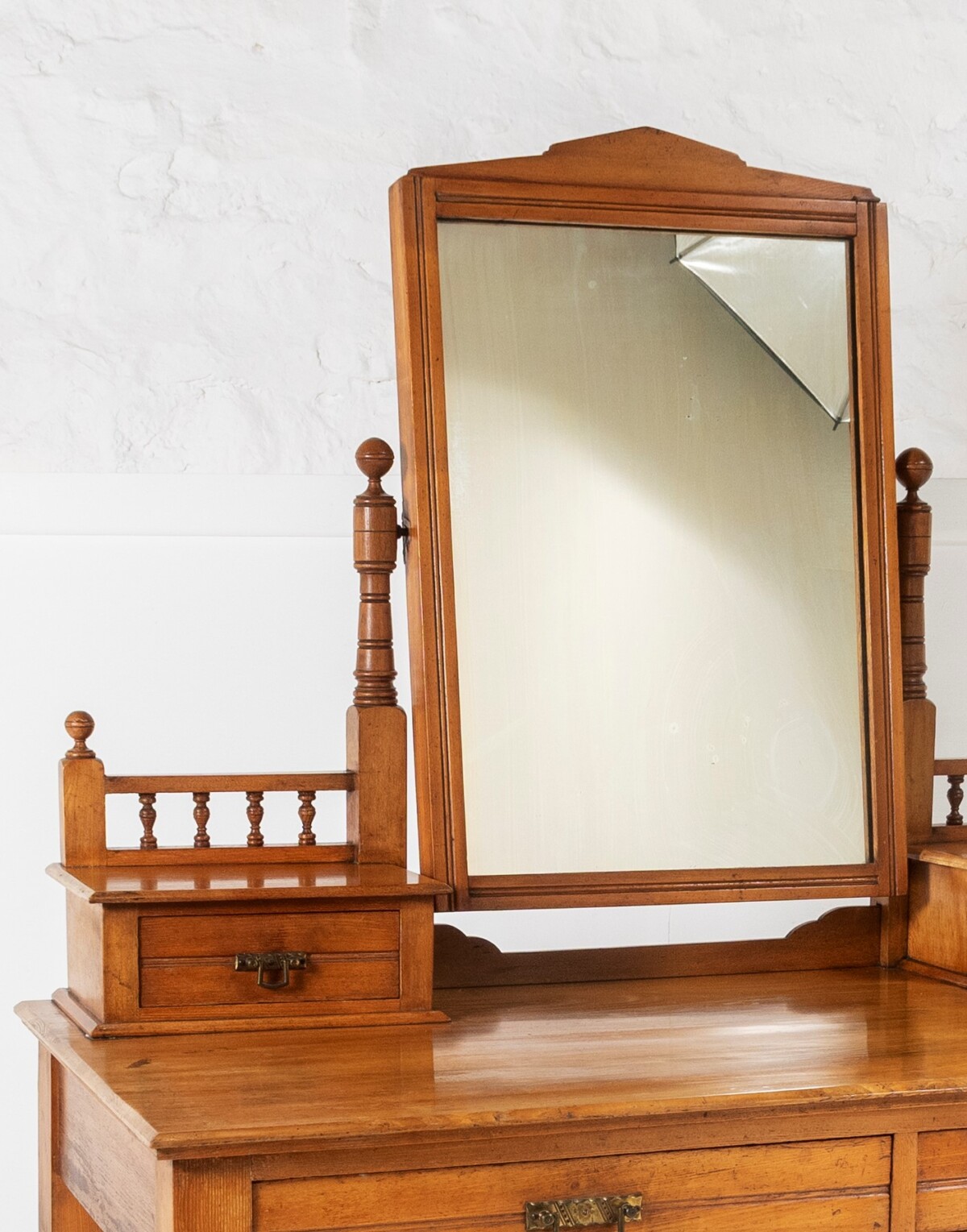 Satinwood Dressing Table with Mirror - Image 9