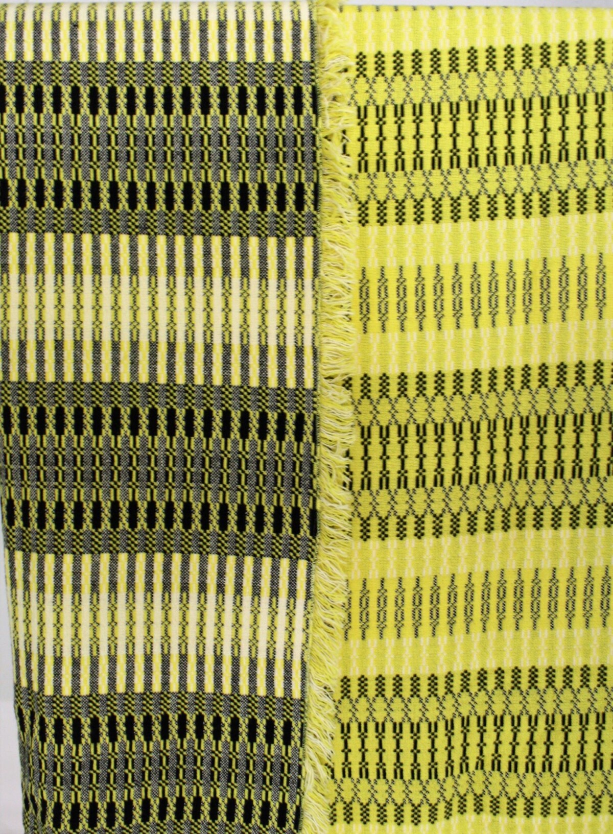 Welsh Wool Blanket - Yellow & Black - Image 2