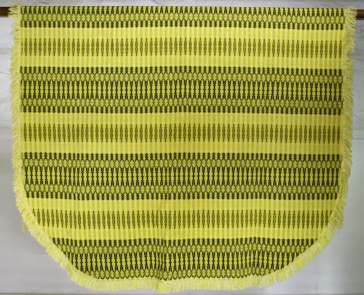 Welsh Wool Blanket - Yellow & Black - Image 5
