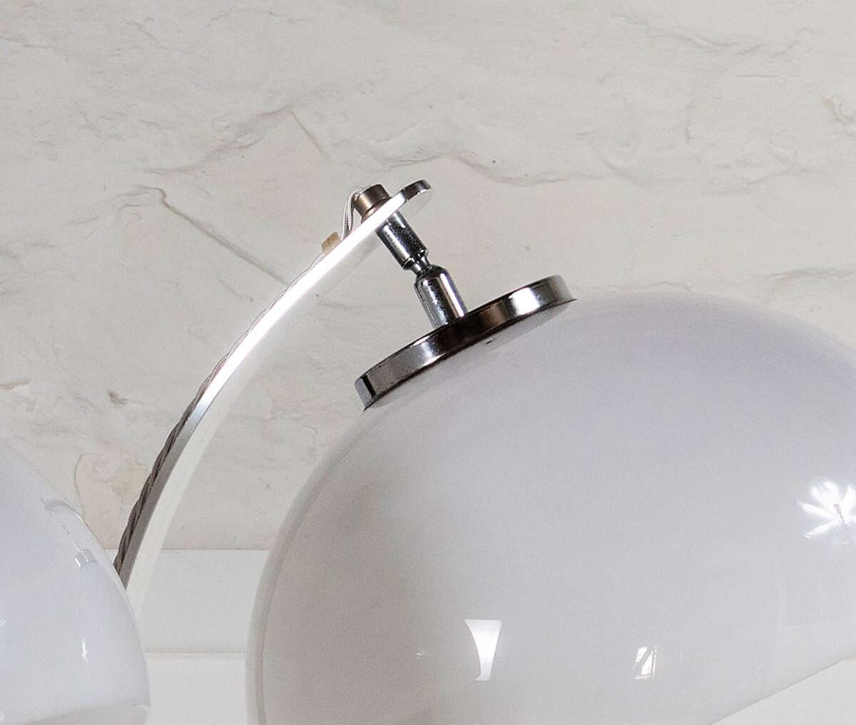 A Pair Of Mid-Century Italian Arc Table Lamps 1970s - Image 10