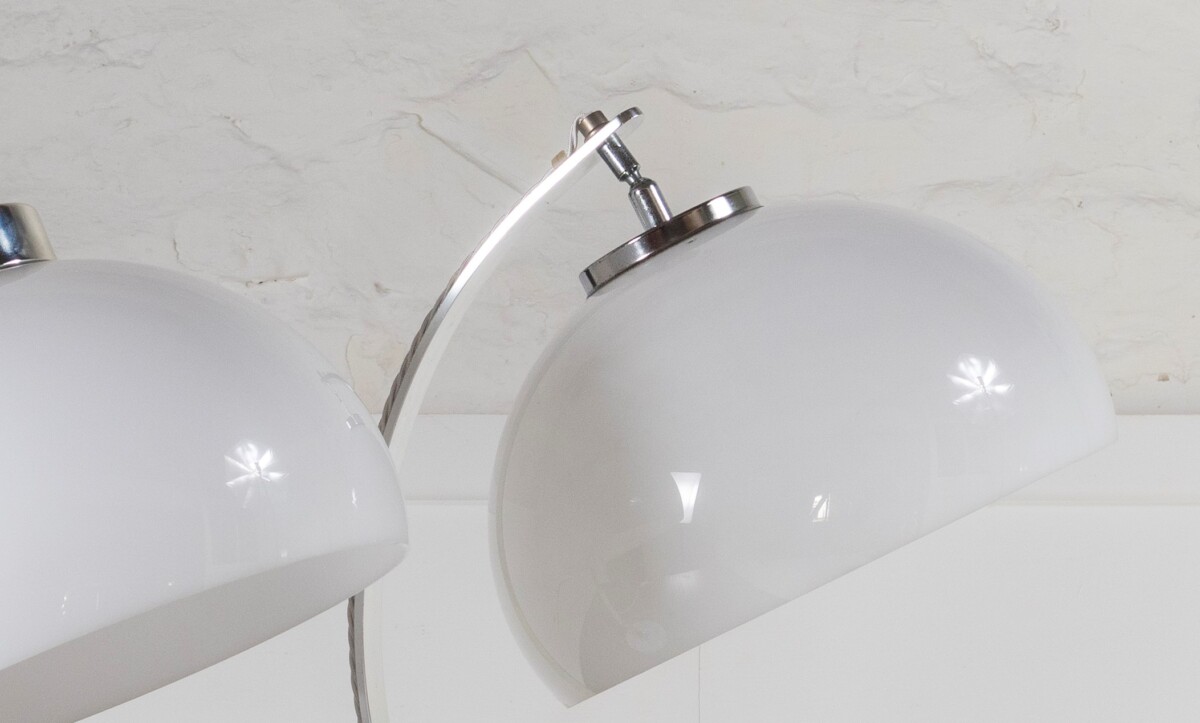 A Pair Of Mid-Century Italian Arc Table Lamps 1970s - Image 4