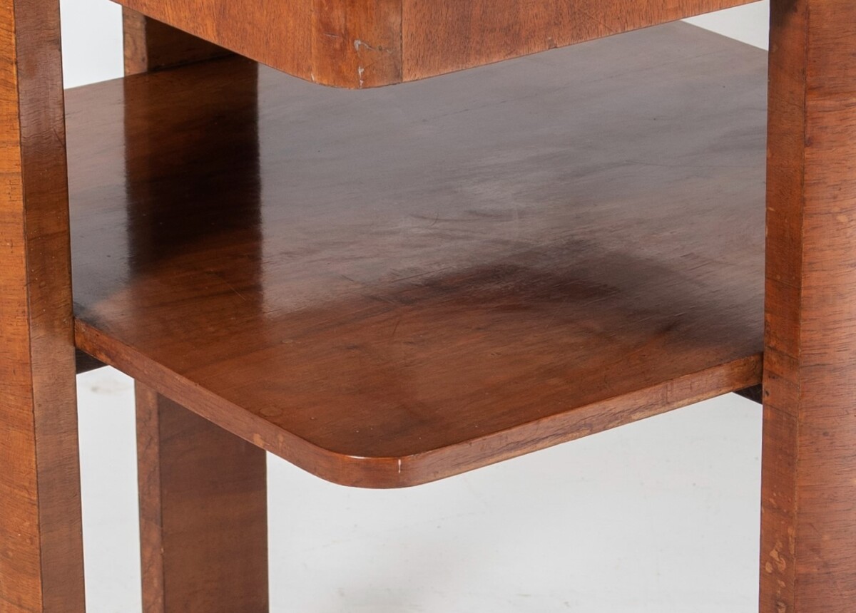1930s Art Deco Walnut Side Table | Stylish Lamp Table - Image 4