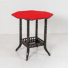 Ebonised Aesthetic Movement Octagonal Centre Table with Red Baize