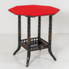 Ebonised Aesthetic Movement Octagonal Centre Table with Red Baize - Image 6