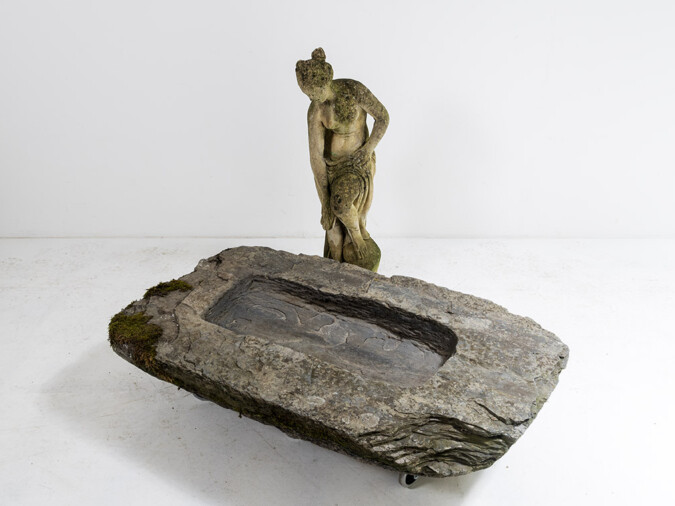 Large 18th Century Carved Stone Trough | Garden Feature | Birdbath | Bonsai