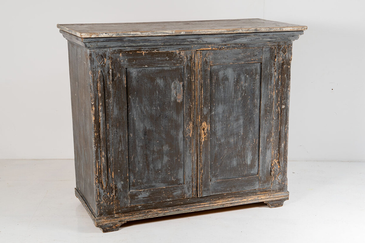 Swedish 19th Century Painted Pine Cupboard Storage - Image 6