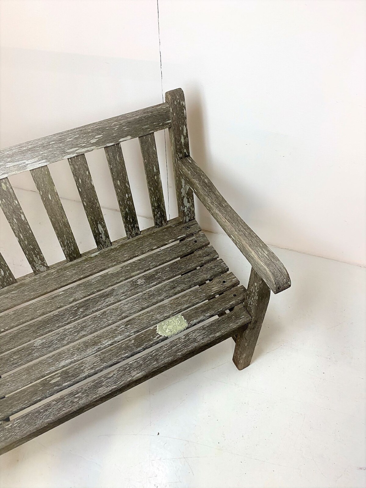 Weathered Teak Garden Bench - Image 7