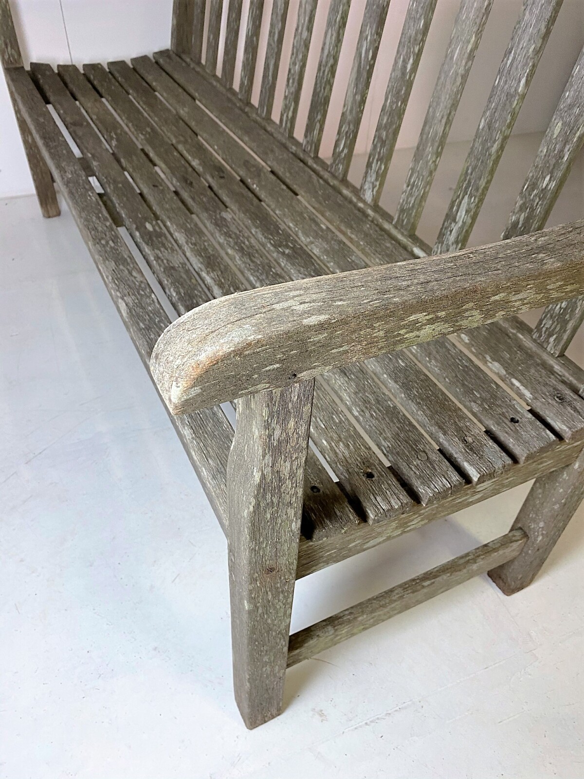 Weathered Teak Garden Bench - Image 6