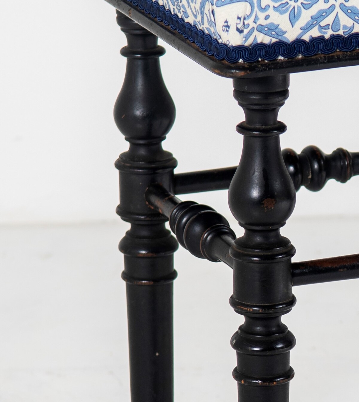 Ebonised Piano Stool by Henry Brooks & Co London | Dressing Table Stool | Circa 1880 - Image 10