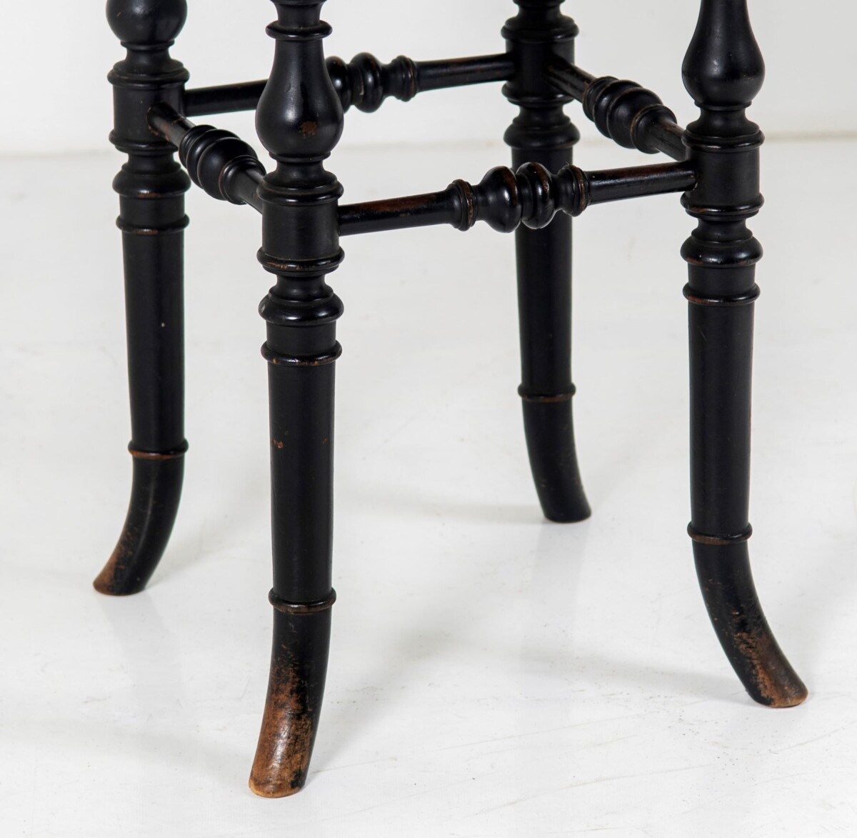 Ebonised Piano Stool by Henry Brooks & Co London | Dressing Table Stool | Circa 1880 - Image 3