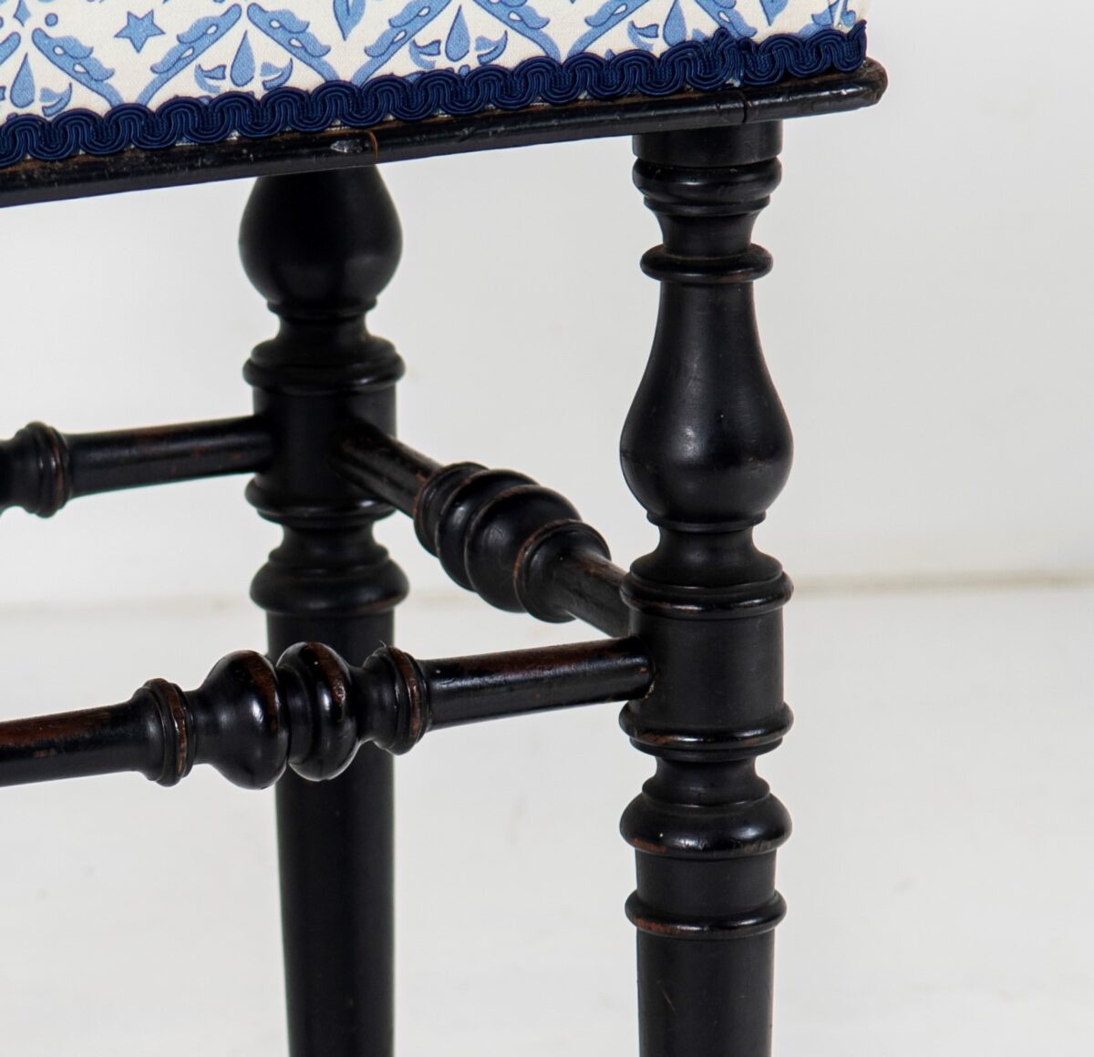 Ebonised Piano Stool by Henry Brooks & Co London | Dressing Table Stool | Circa 1880 - Image 5