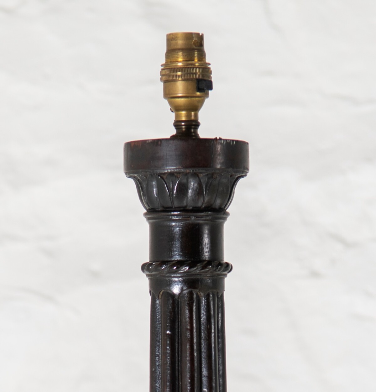 Tall Oversized Ebonised Mahogany Floor Lamp Late Victorian - Image 2