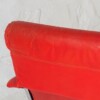 Mid Century Pieff Red Leather Tubular Chrome Swivel Chair with Footstool Ottoman - Image 11