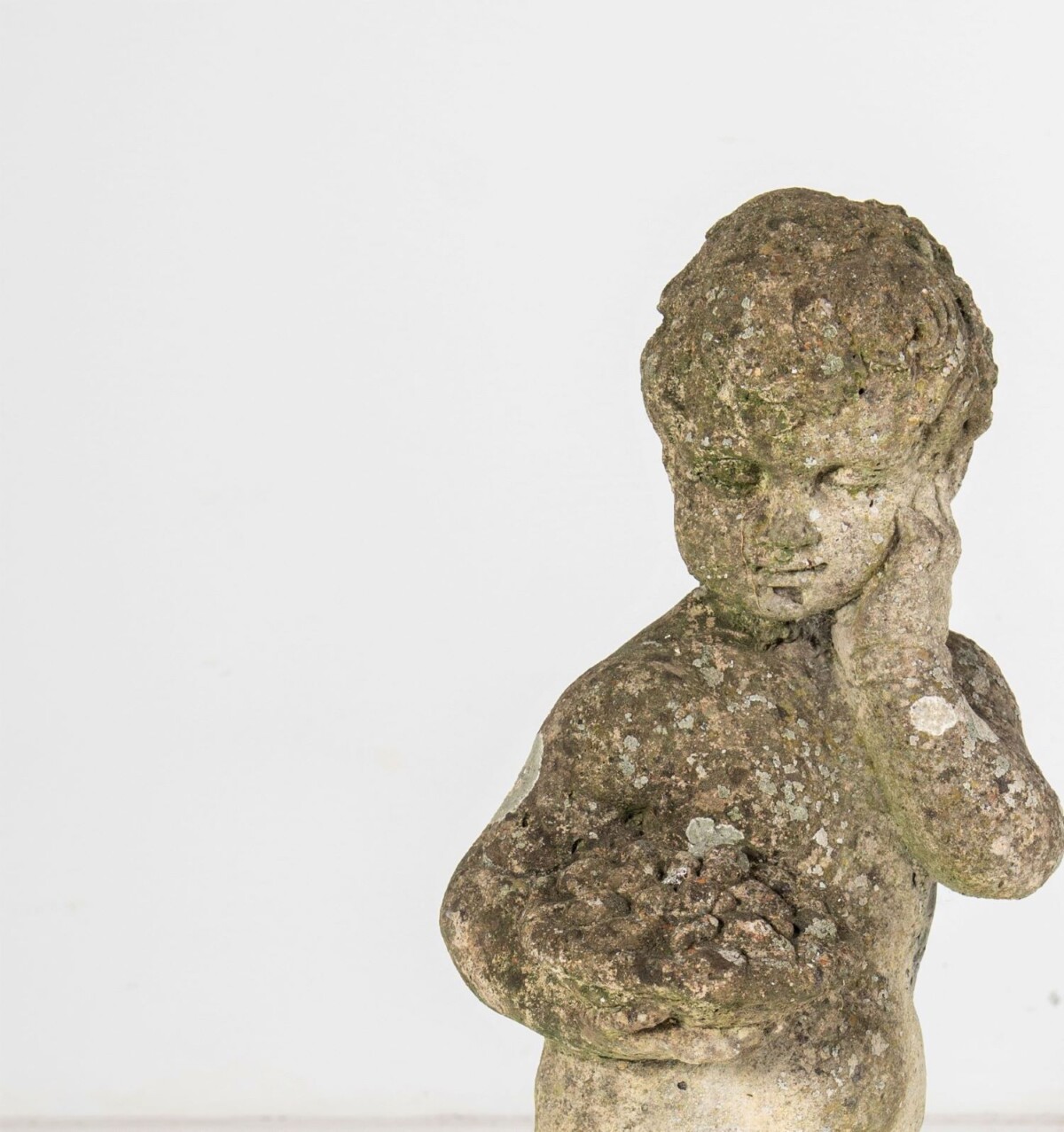 Putti Weathered Garden Statue - Image 3