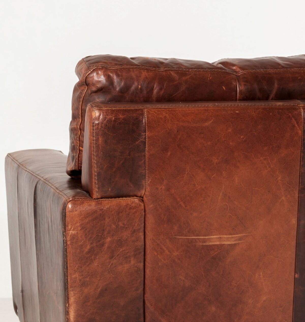 A large Contemporary Brown Leather Armchair By Roche Bobois - Image 5