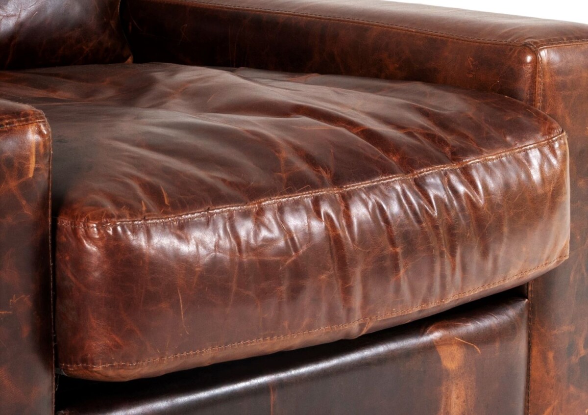 A large Contemporary Brown Leather Armchair By Roche Bobois - Image 4