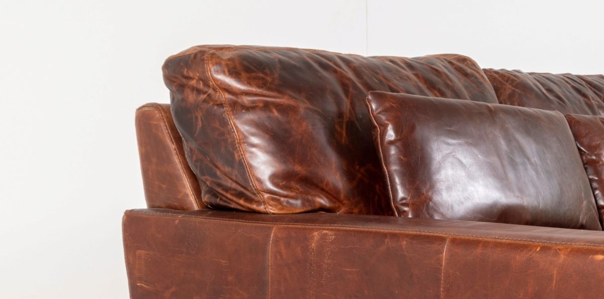 An Exceptional Oversized Roche Bobois Designer Brown Leather Sofa - Large Three Seater - Image 4