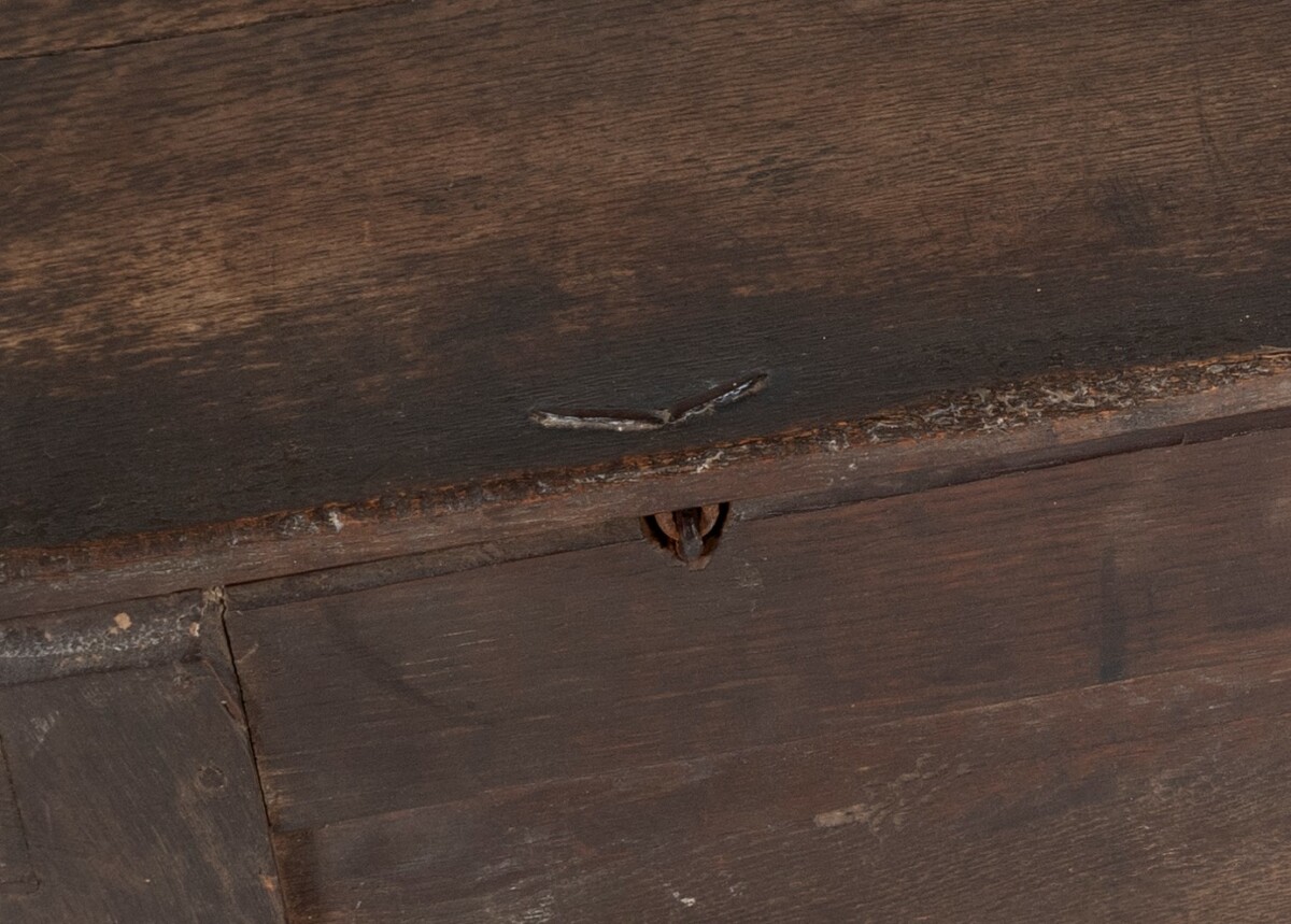 Early 18th Century Georgian Solid Oak Coffer Chest | Blanket Box | Irish 1700s - Image 4